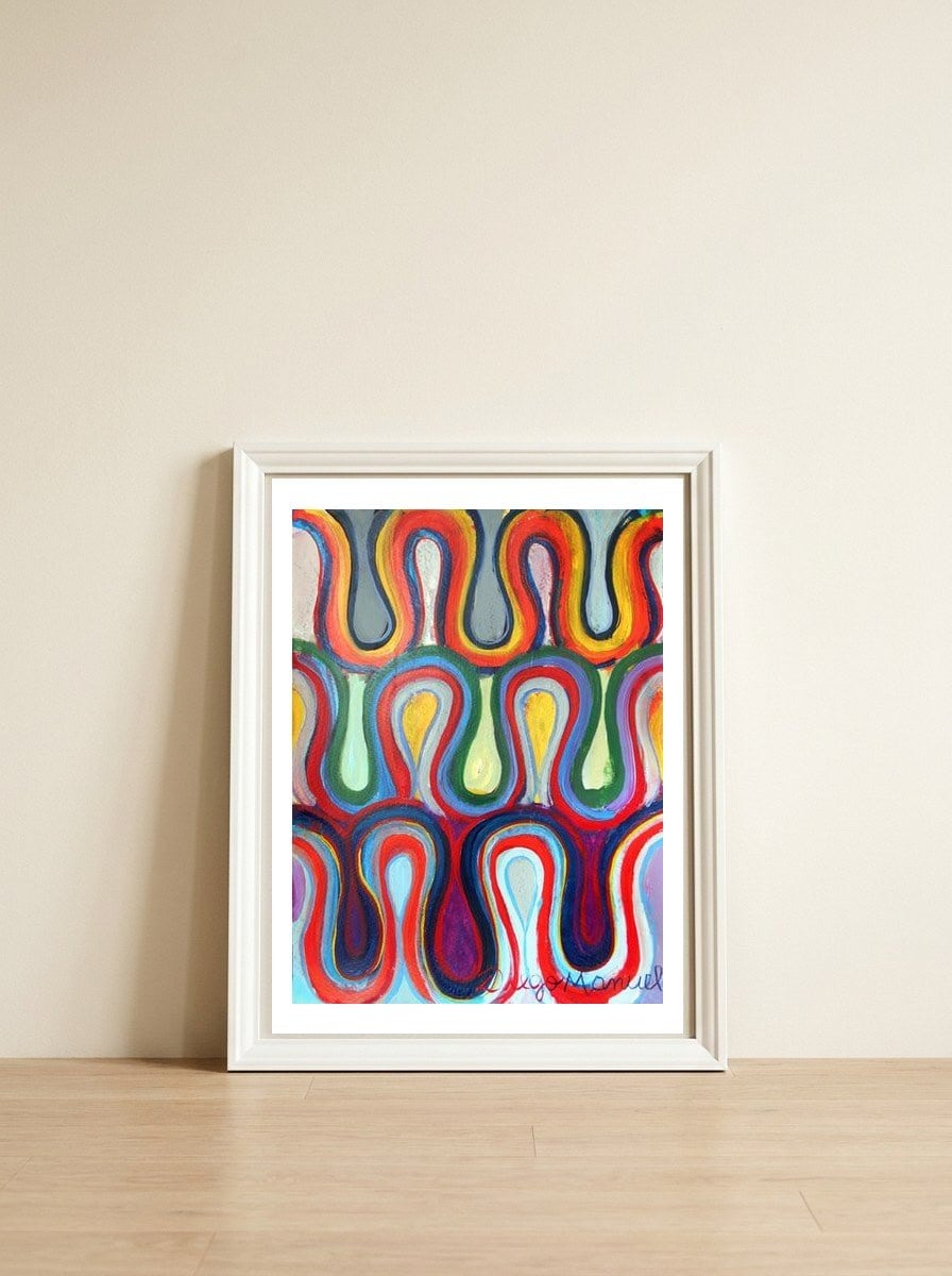 Ondas 2022 8 — framed, leaning against the wall