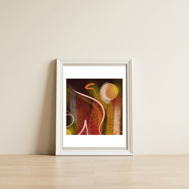 Emersões 5 — framed, leaning against the wall