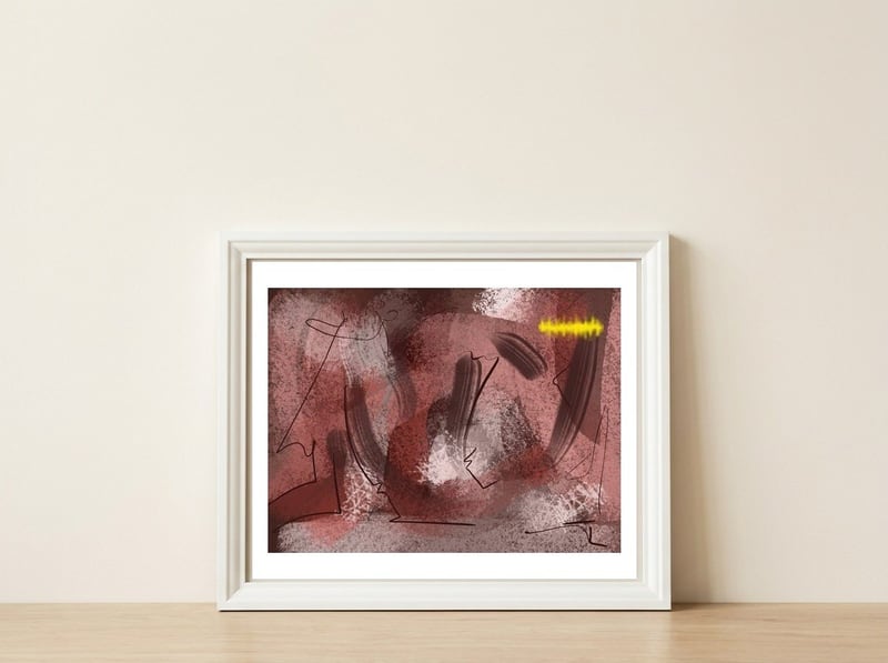 Eletródio — framed, leaning against the wall