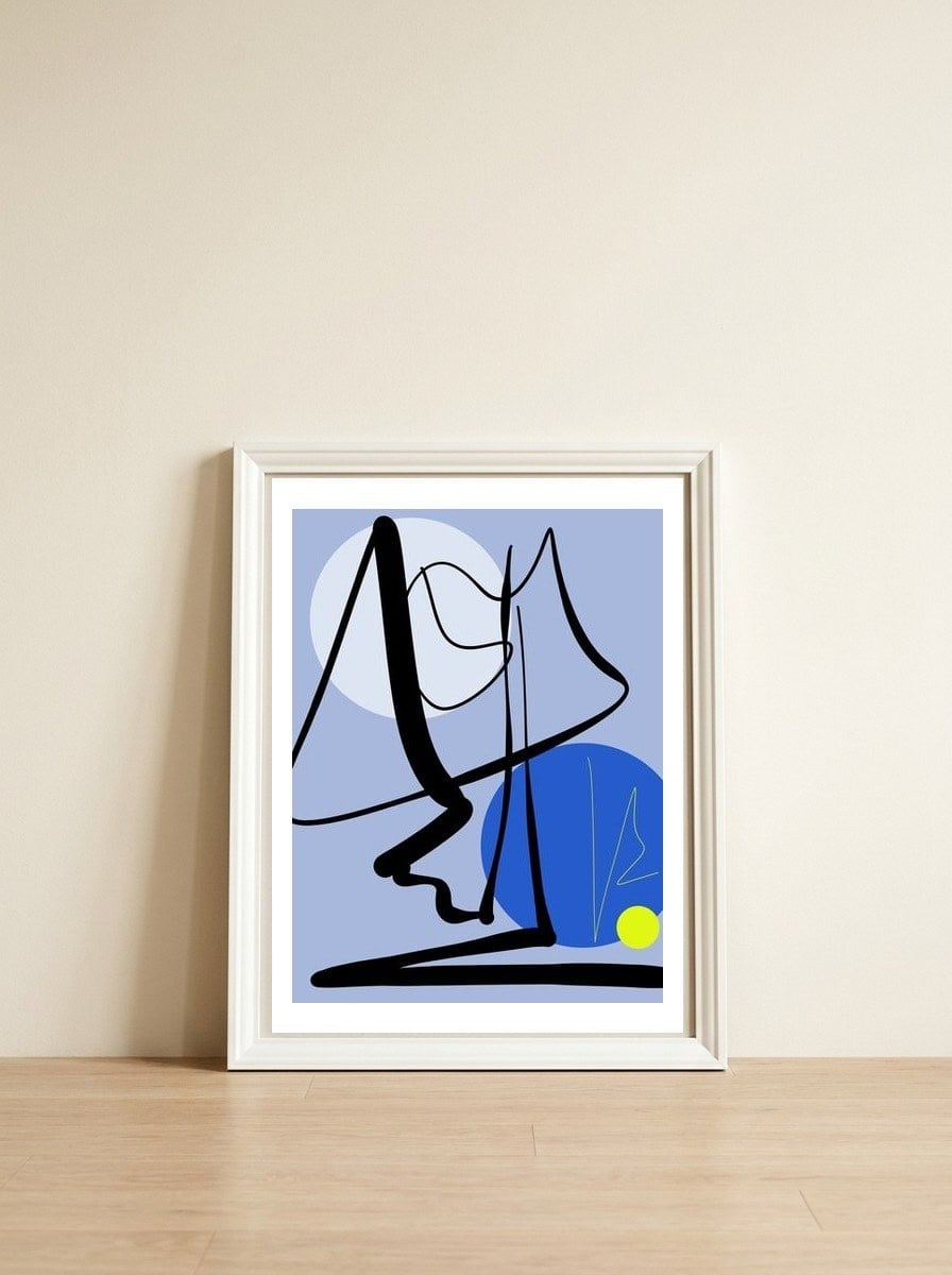 Veraneio — framed, leaning against the wall