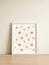 Abstract geometric vector painting — framed, leaning against the wall thumbnail