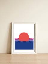 Sunset1 Rgb  White — framed, leaning against the wall thumbnail