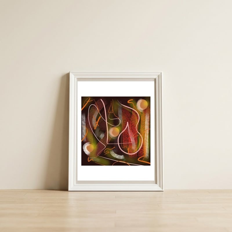 Emersões 3 — framed, leaning against the wall