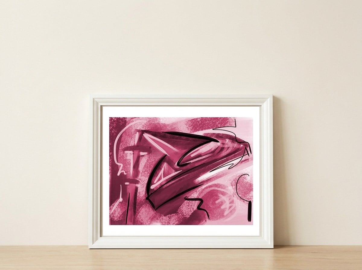 Experimentos 4 Km — framed, leaning against the wall
