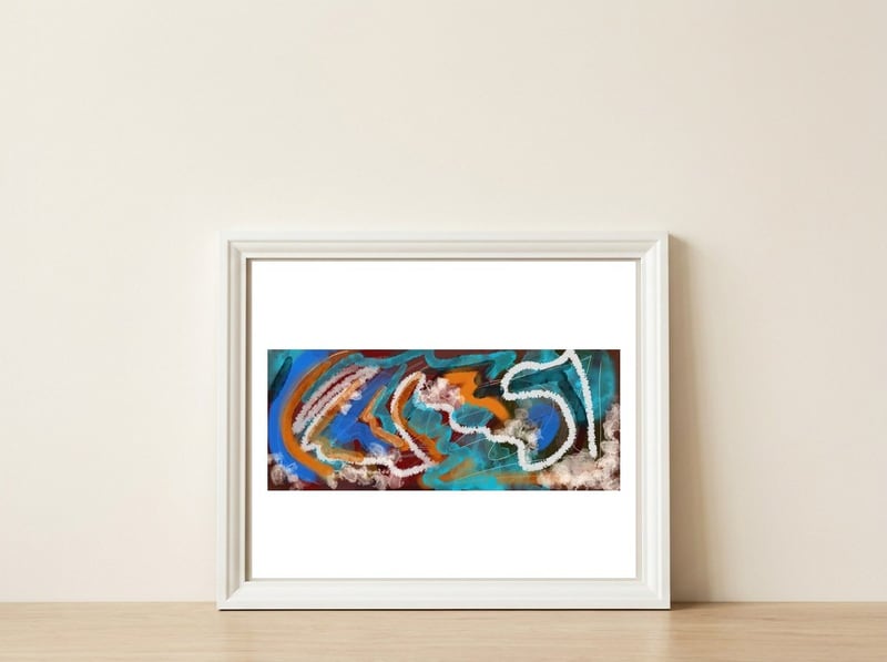 Carnucópia 2 — framed, leaning against the wall