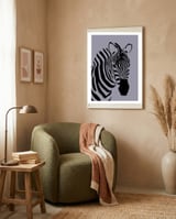 Zebra Stripes framed in a tender room thumbnail