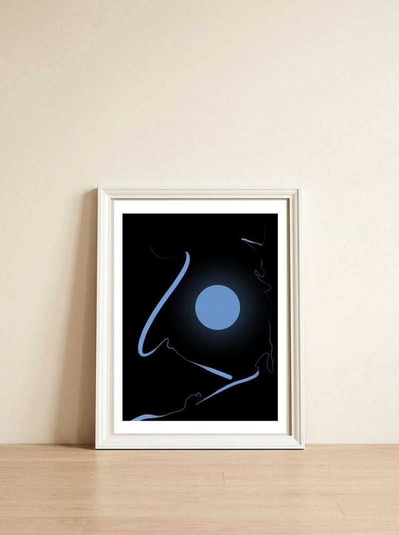Cristal 2 — framed, leaning against the wall