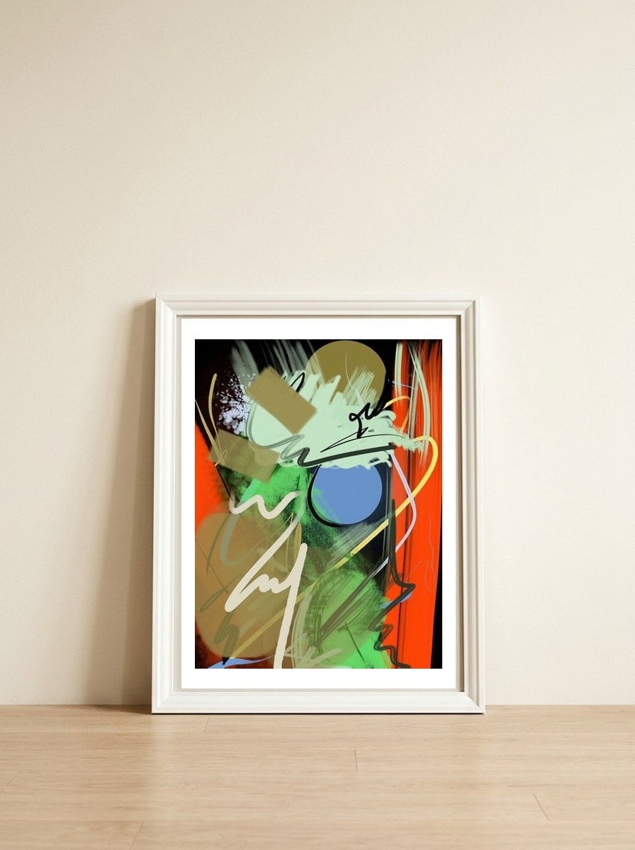 Cintilação 5 — framed, leaning against the wall