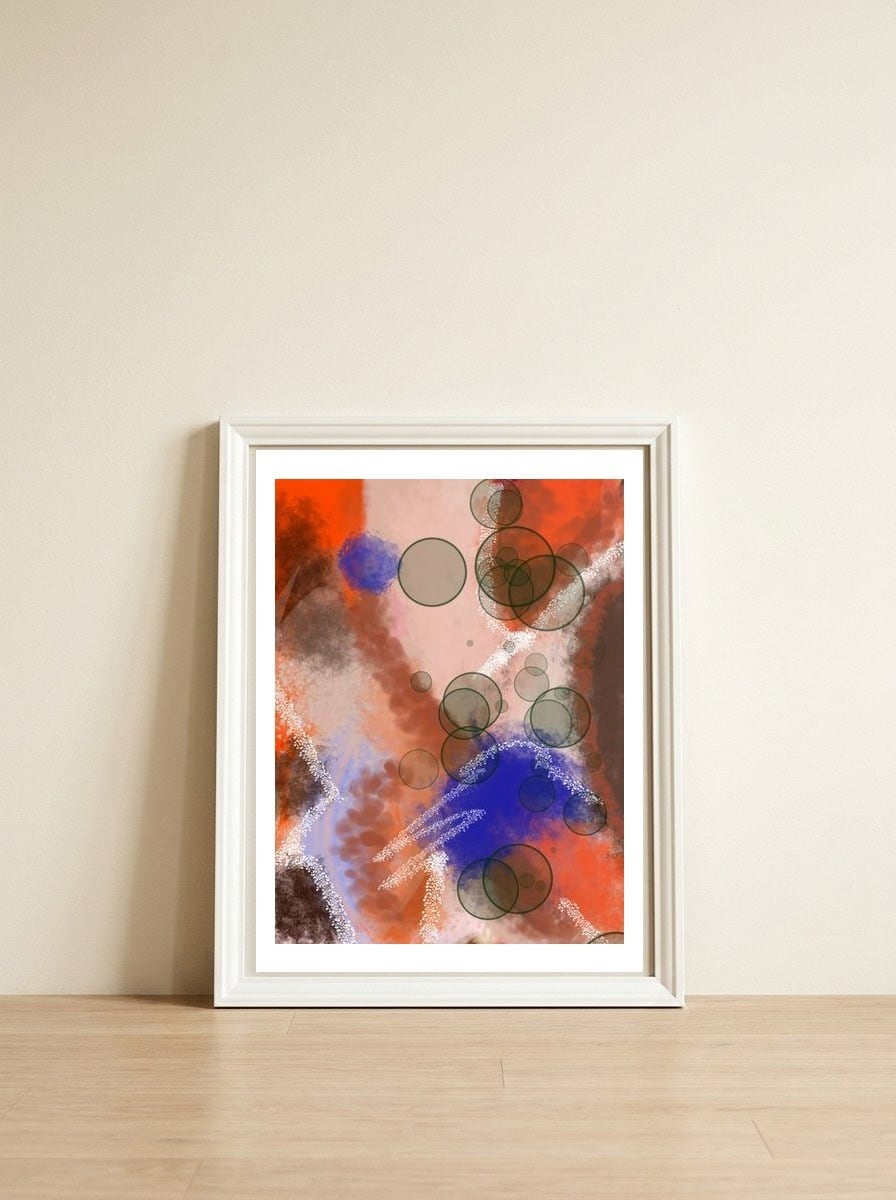 Benesse 5 — framed, leaning against the wall