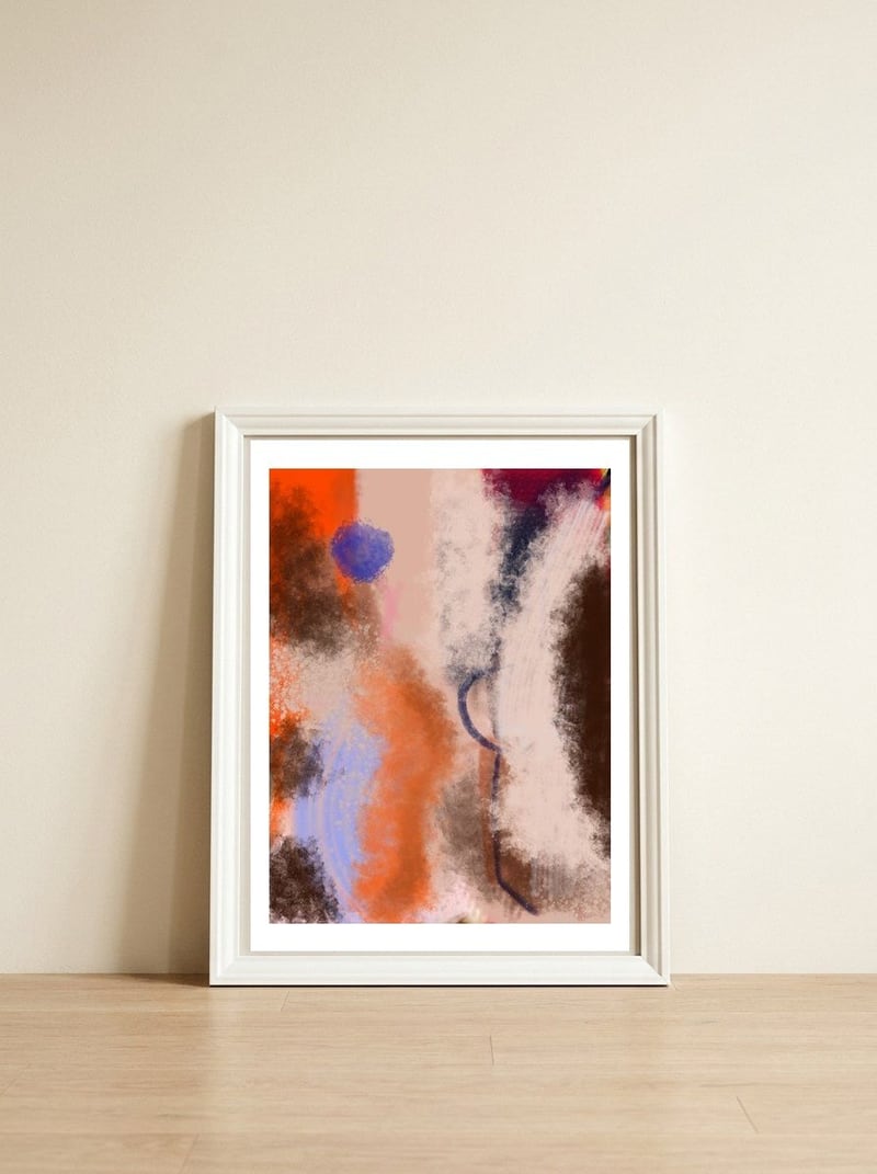 Benesse — framed, leaning against the wall
