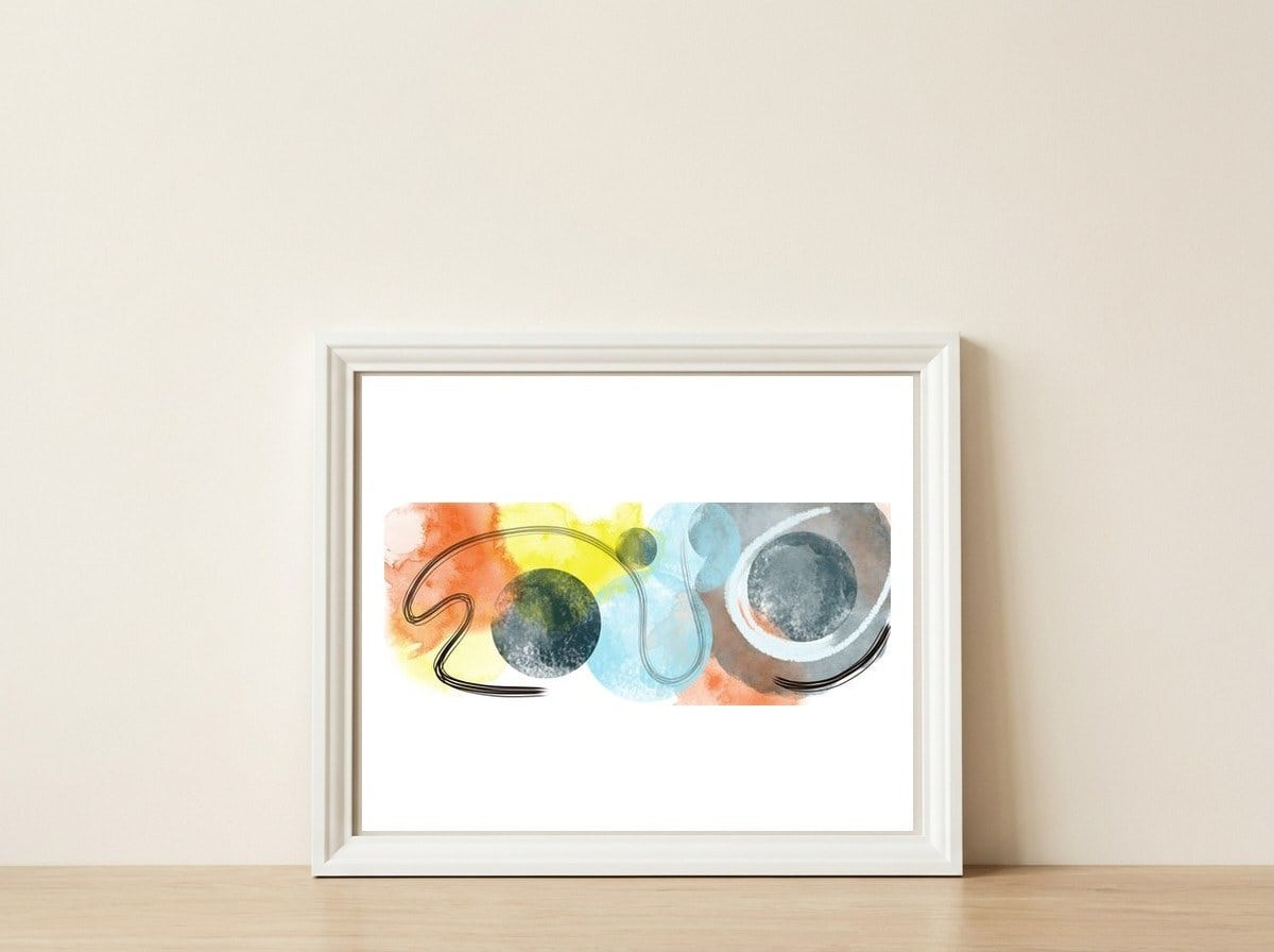Astros No Céu Km — framed, leaning against the wall