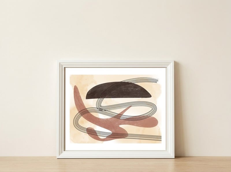 Octópode — framed, leaning against the wall