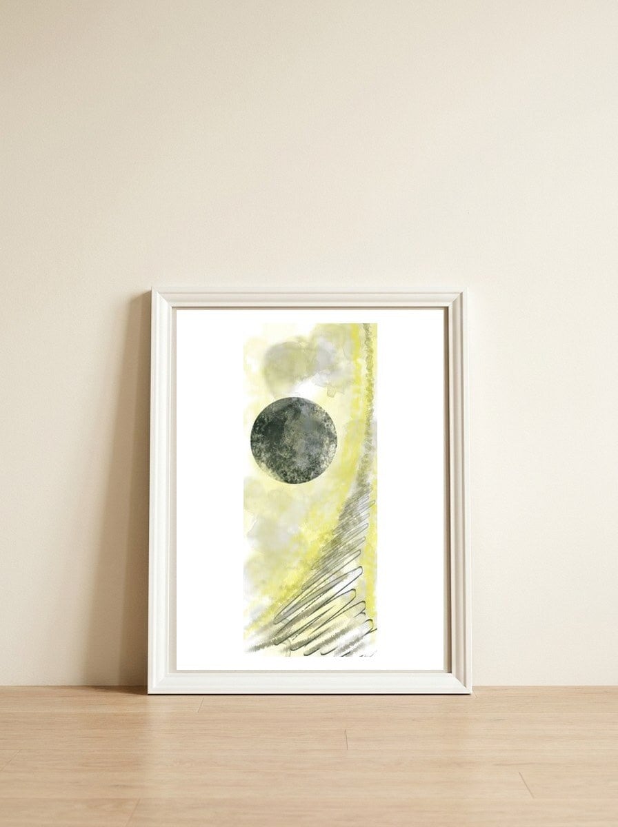 Lua Em Eclipse — framed, leaning against the wall