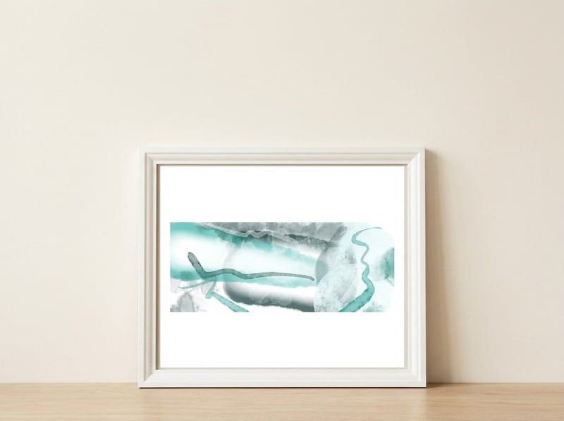 Profundezas Em Verde — framed, leaning against the wall