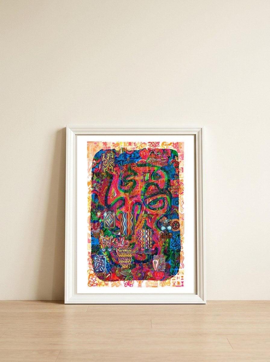 New Graffiti2022 78 — framed, leaning against the wall