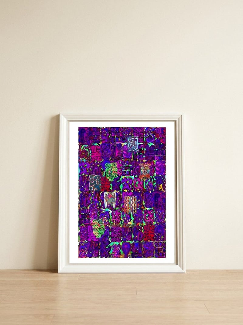 New Graffiti2022 108 — framed, leaning against the wall