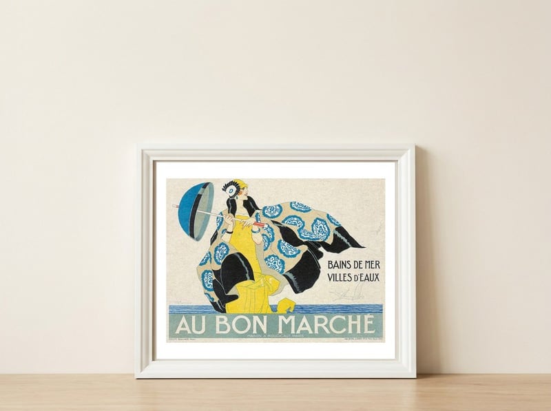 Au Bon Marché — framed, leaning against the wall