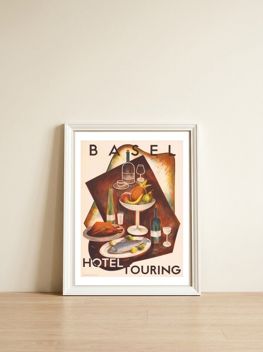 Basel Hotel Touring — framed, leaning against the wall