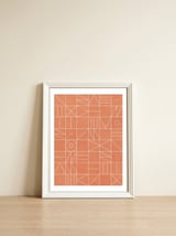 My Favorite Geometric Patterns No.5 - Coral — framed, leaning against the wall thumbnail