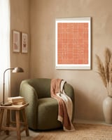 My Favorite Geometric Patterns No.5 - Coral framed in a tender room thumbnail