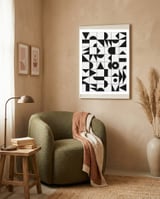 My Favorite Geometric Patterns No.10 - White framed in a tender room thumbnail