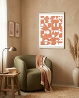 My Favorite Geometric Patterns No.14 - Coral framed in a tender room thumbnail