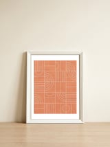 My Favorite Geometric Patterns No.23 - Coral — framed, leaning against the wall thumbnail
