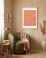 My Favorite Geometric Patterns No.23 - Coral framed in a tender room thumbnail