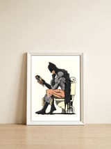 Batman on the Toilet — framed, leaning against the wall thumbnail