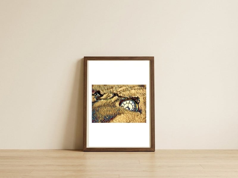 The Sands of Time — framed, leaning against the wall