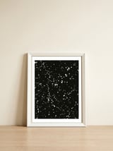 Paint Splatter on Black Background — framed, leaning against the wall thumbnail