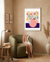 Happy flower jar framed in a tender room thumbnail