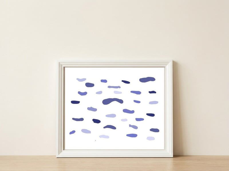 Fishes 2 — framed, leaning against the wall
