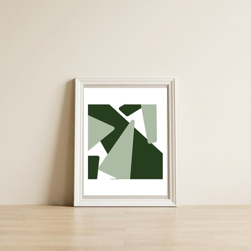 Colorful 11 — framed, leaning against the wall