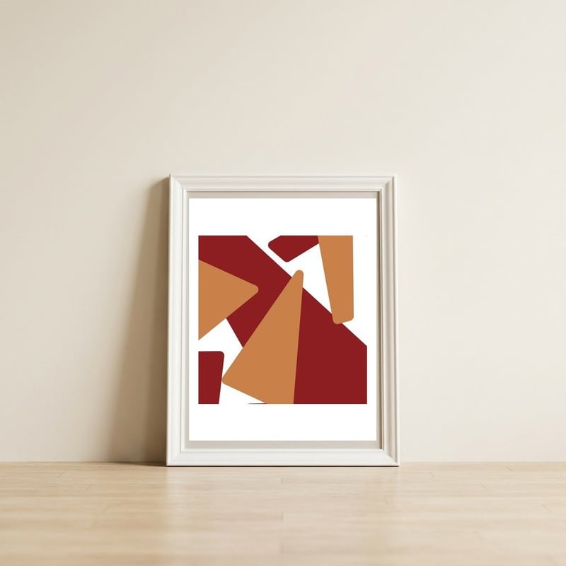 Colorful 15 — framed, leaning against the wall