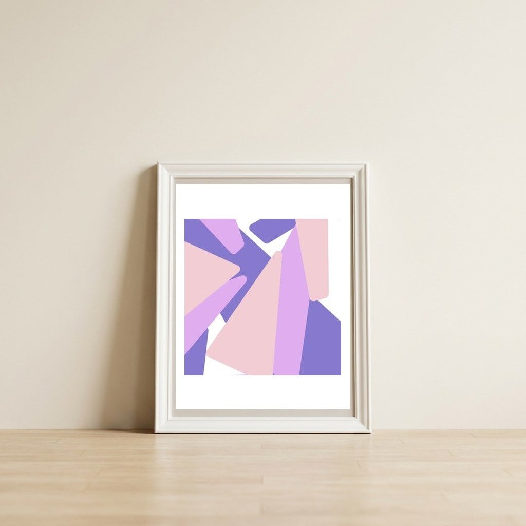 Colorful 22 — framed, leaning against the wall