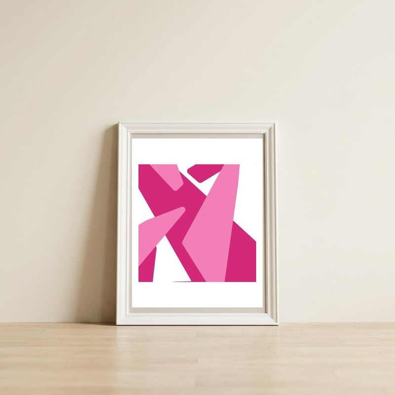 Colorful 26 — framed, leaning against the wall