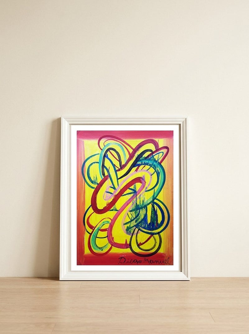 Formas En El Espacio 25 — framed, leaning against the wall