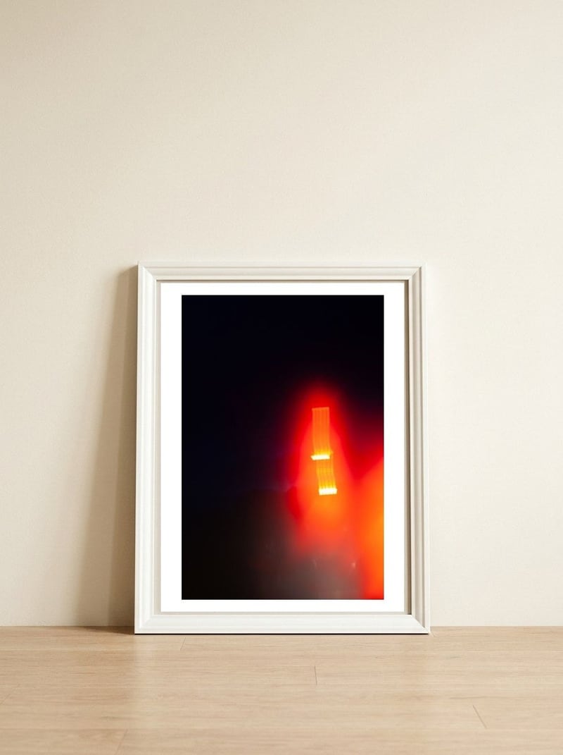 Blur #5 — framed, leaning against the wall
