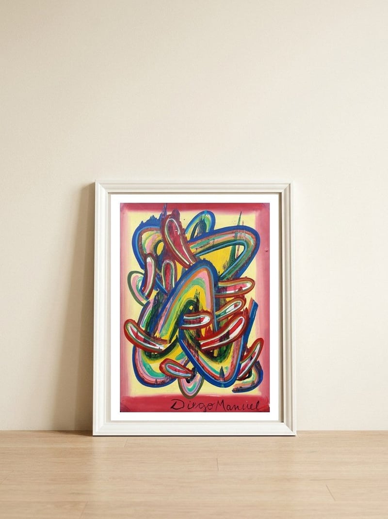 Formas En El Espacio 18 — framed, leaning against the wall