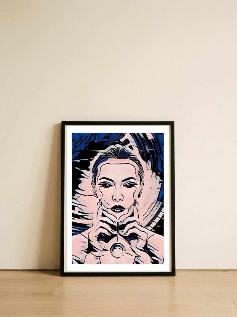 Paranoid Android — framed, leaning against the wall
