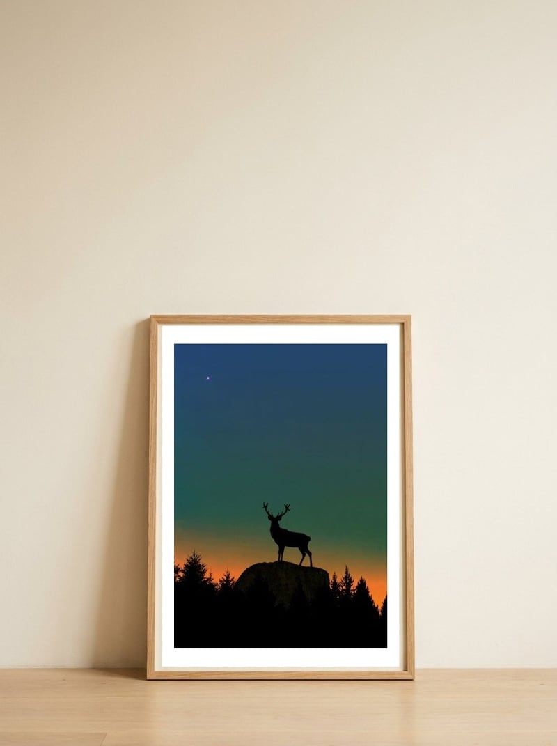 Wild Nature - Dusk — framed, leaning against the wall