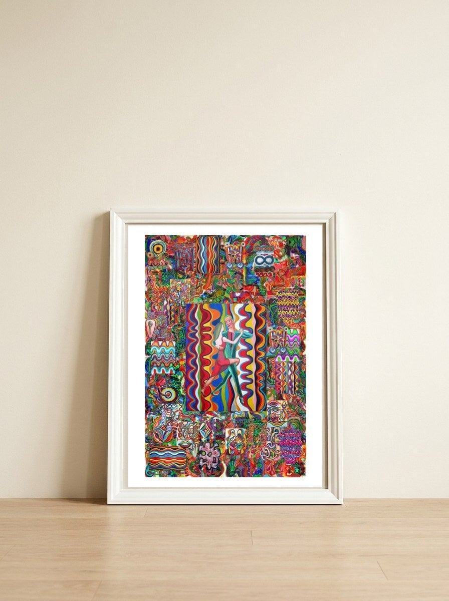 New Graffiti2022 Tango 364 — framed, leaning against the wall