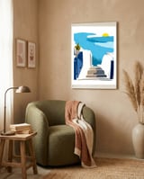 Santorini Morning framed in a tender room thumbnail
