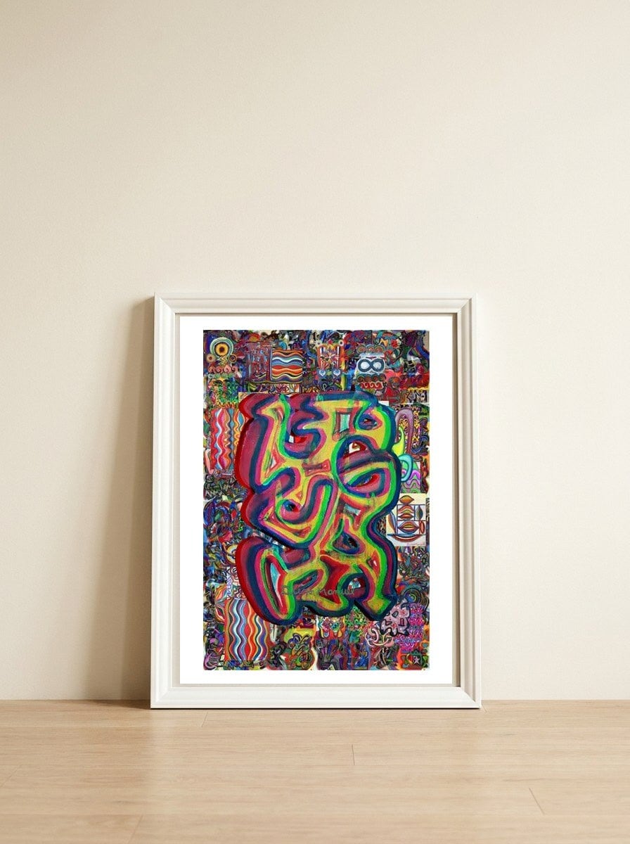 New Graffiti2022 375 — framed, leaning against the wall