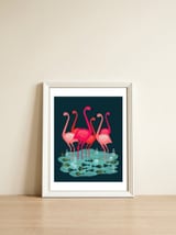 Flamingo — framed, leaning against the wall thumbnail