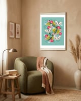 Buckeye Butterfly framed in a tender room thumbnail