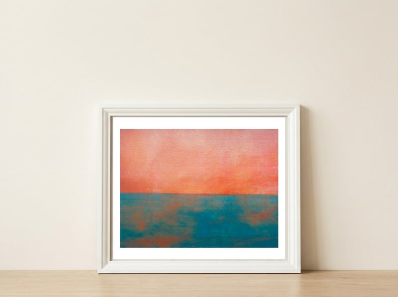 Boiling Ocean — framed, leaning against the wall