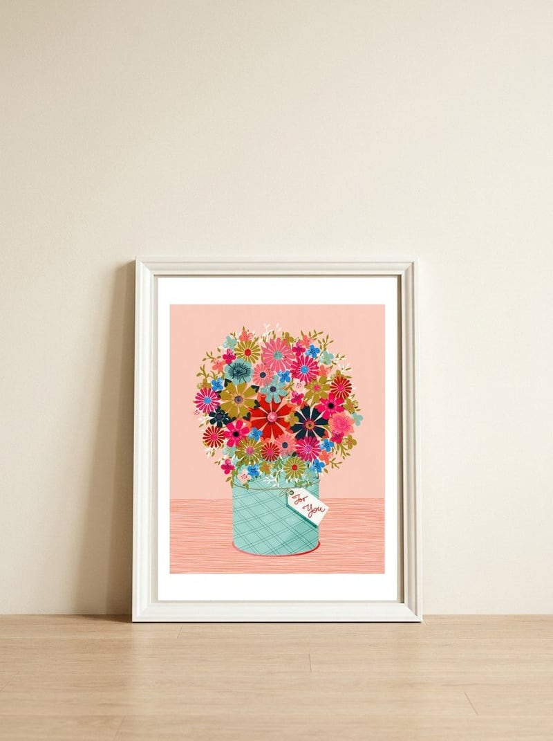 Flower Pot — framed, leaning against the wall