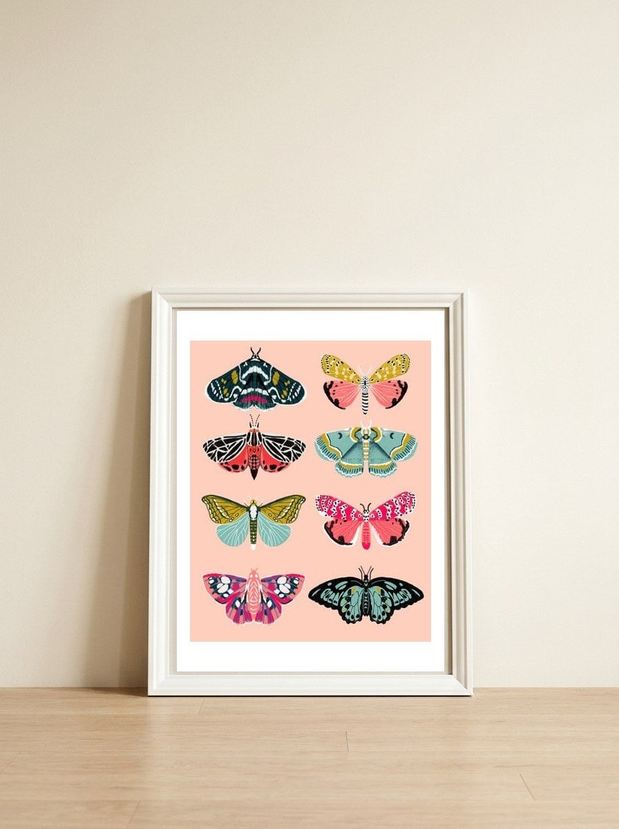 Lepidoptery No. 1 — framed, leaning against the wall